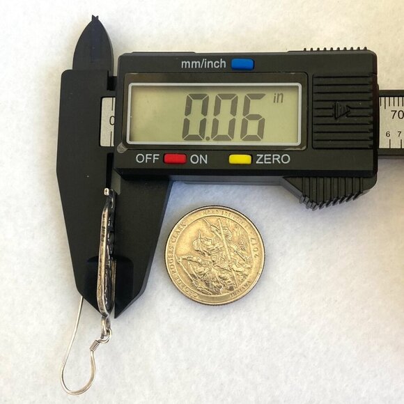 Sterling Silver 925 Egyptian Amulet Hieroglyph Scarab Cartouche Dangle Earrings - Picture 15 of 16